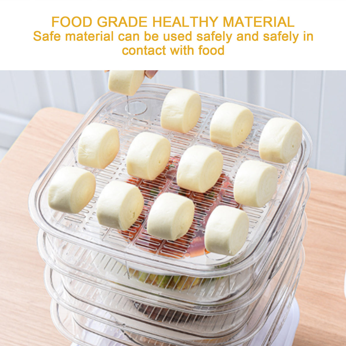 Stackable Insulated Food Cover with Temperature Display – image 8