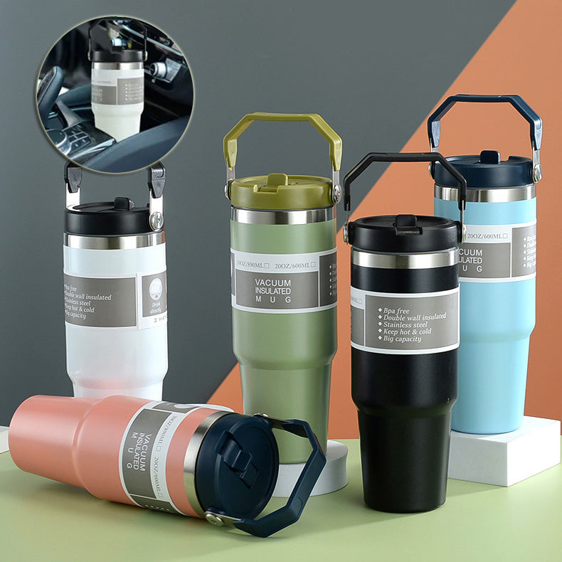 30oz Stainless Steel Travel Tumbler with Handle – image 4
