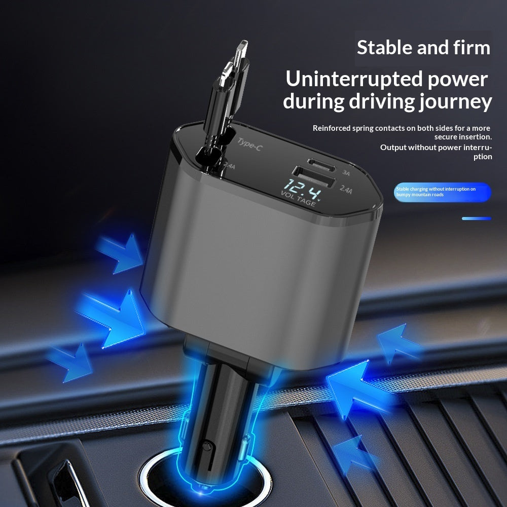120W 4-in-1 Retractable Car Charger – image 5