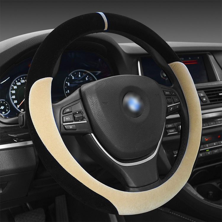 Plush Winter Steering Wheel Cover, 38cm – image 2