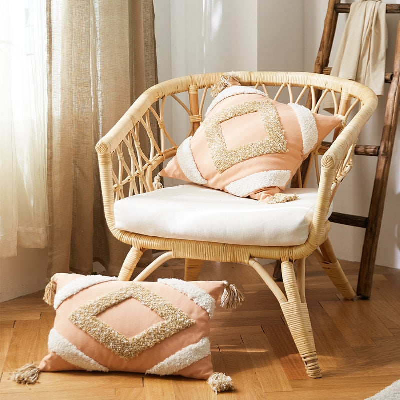 Handmade Embroidered Cotton Canvas Cushion Cover