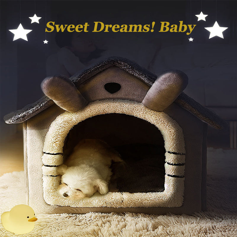 Cosy Indoor Pet House Bed – Soft Fleece Cat & Small Dog Bed – product image 6
