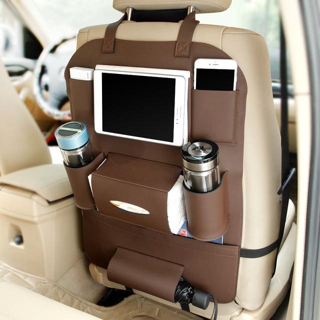 Leather Car Seat Back Organiser