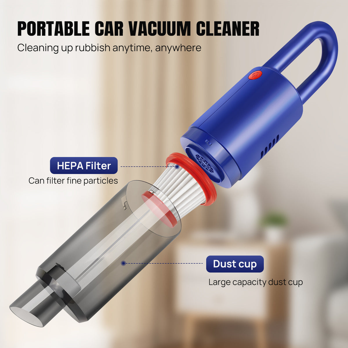 Cordless Handheld Vacuum Cleaner for Car & Home – product image 3