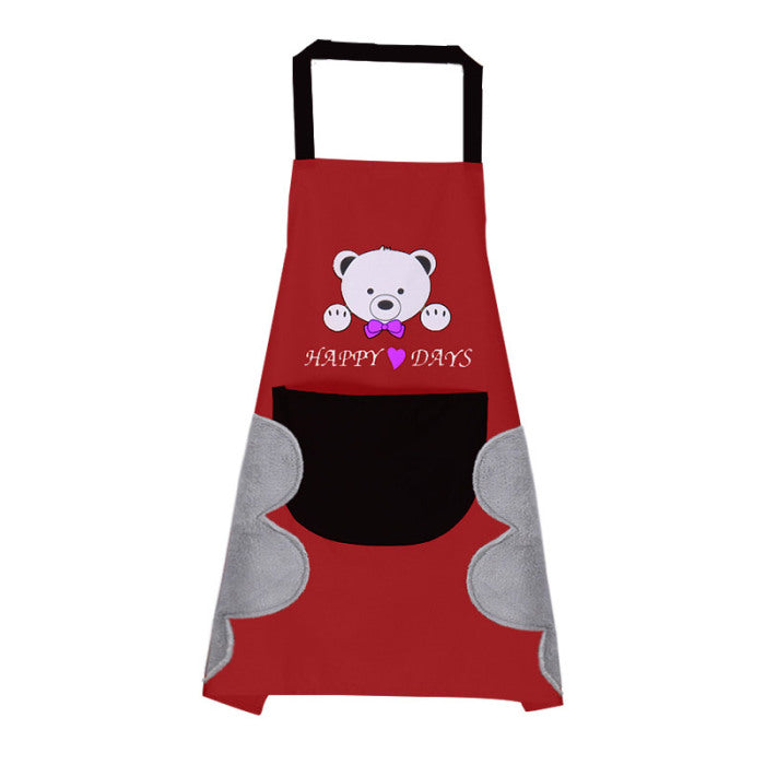 Water-Resistant Kitchen Apron with Towel Panels – image 3