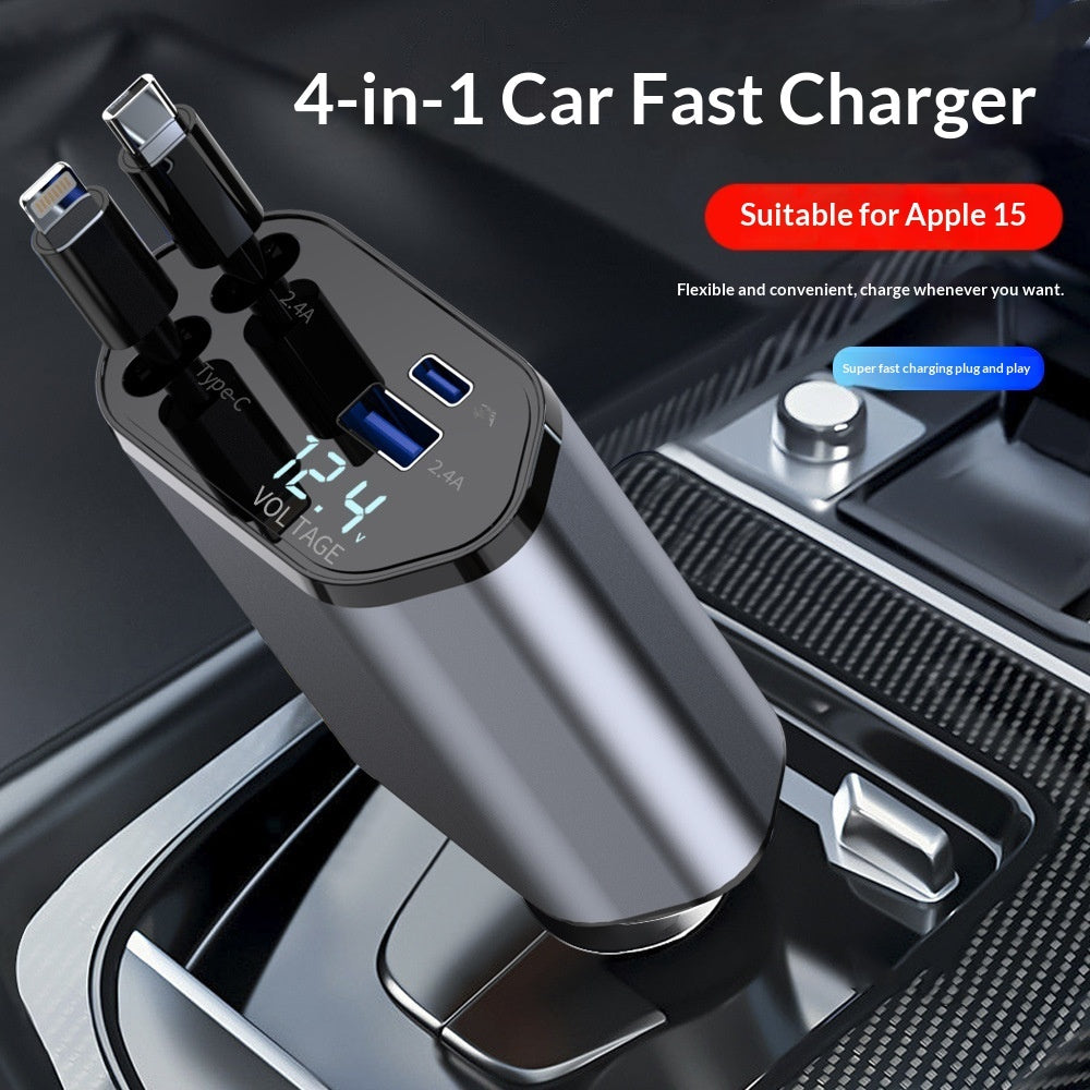 120W 4-in-1 Retractable Car Charger – image 6