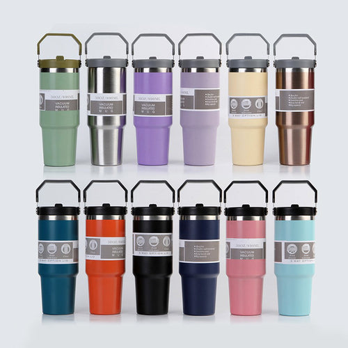 30oz Stainless Steel Travel Tumbler with Handle