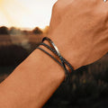 Men's 3-Piece Stainless Steel Layered Bracelet Set – product image 2
