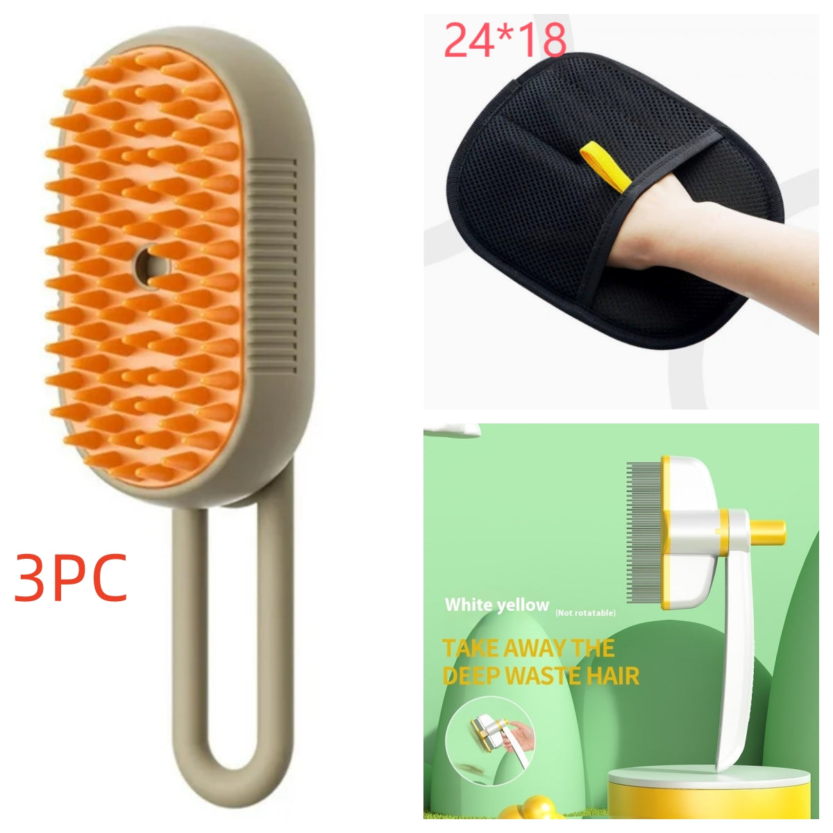 3-in-1 Electric Spray Pet Grooming Brush – product image 15