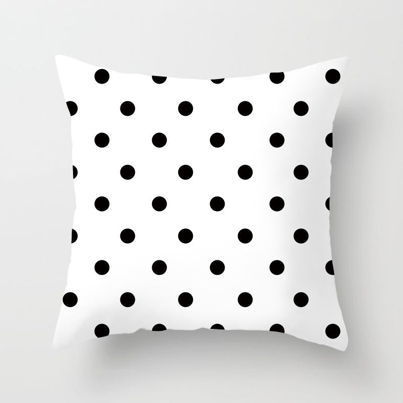 Geometric Peach Skin Cushion Cover