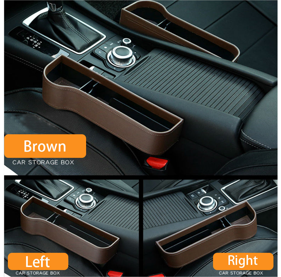 PU Leather Car Seat Gap Storage Box – image 6