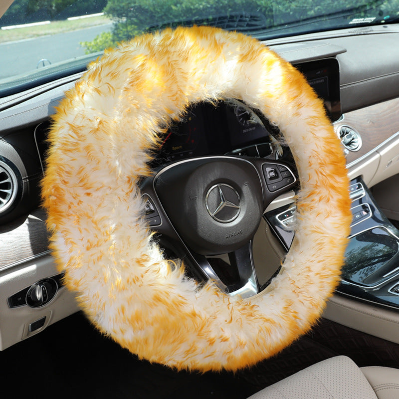 Long-Pile Wool Steering Wheel Cover, 38cm – image 10