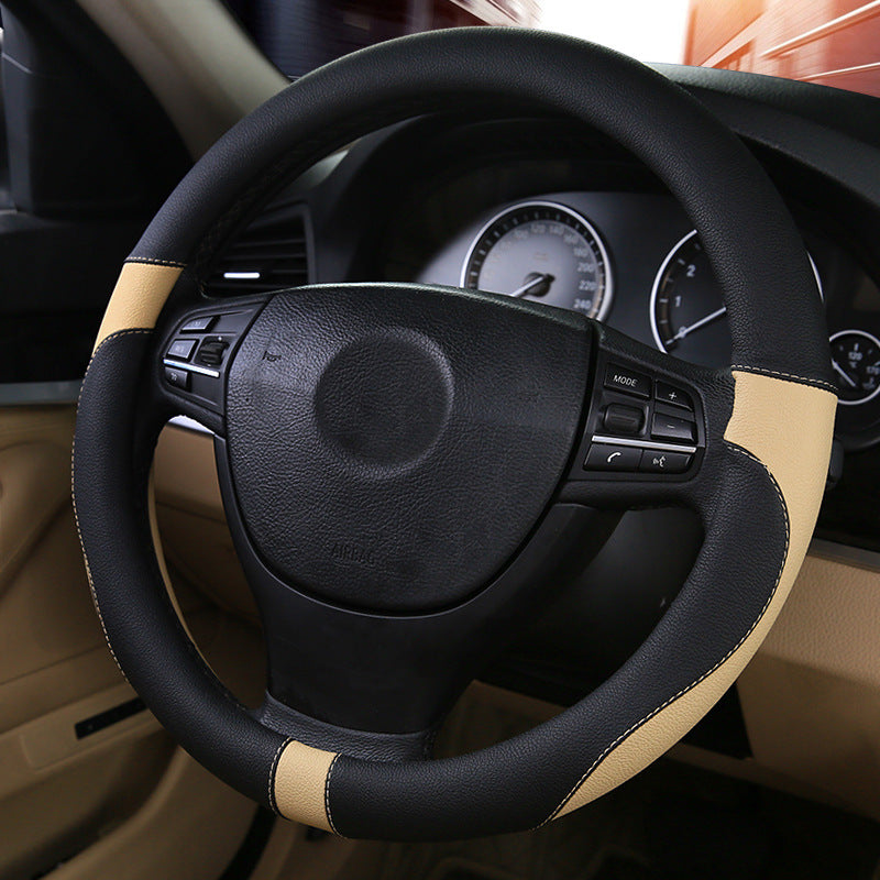 Universal Leather Steering Wheel Cover, 38cm – image 2