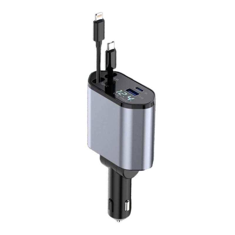 120W 4-in-1 Retractable Car Charger – image 3