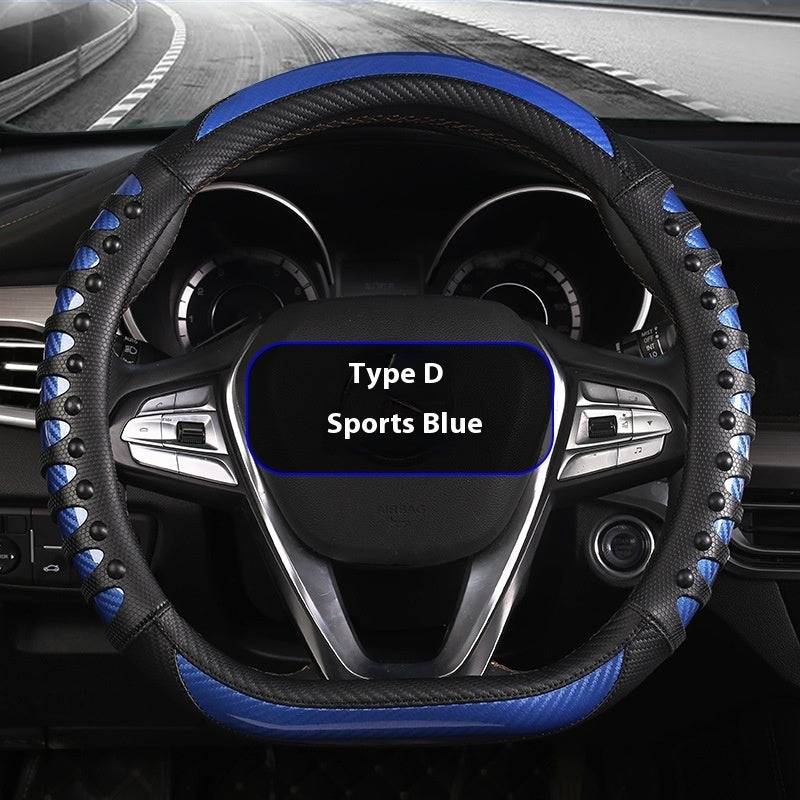 Leather & Silicone Steering Wheel Cover – Round or D-Shape – image 9