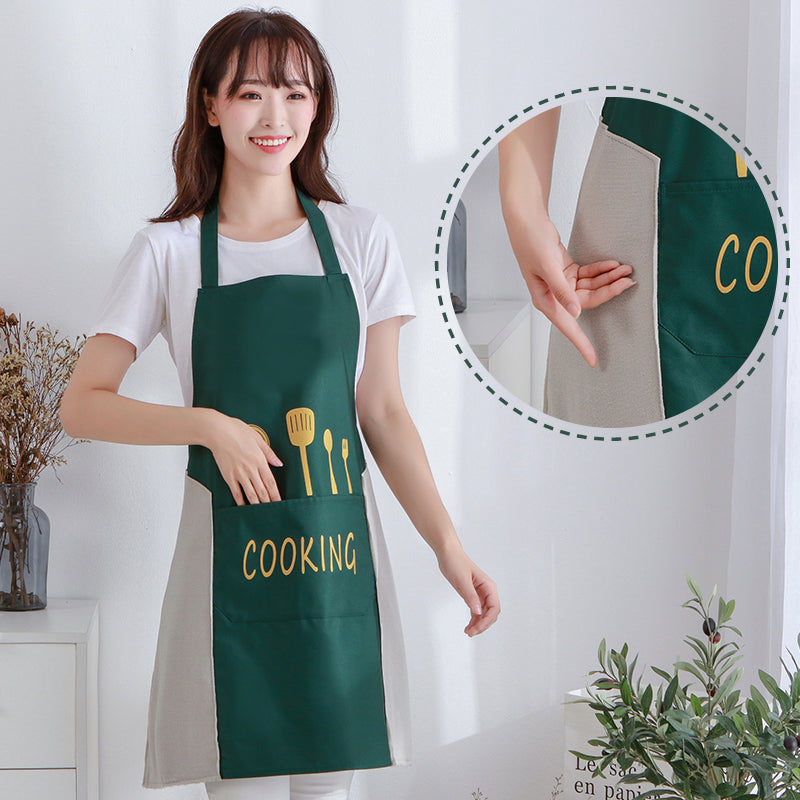 Water-Resistant Kitchen Apron with Towel Panels – image 8