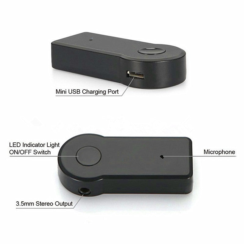 Bluetooth 3.5mm AUX Car Audio Receiver with Mic – image 3