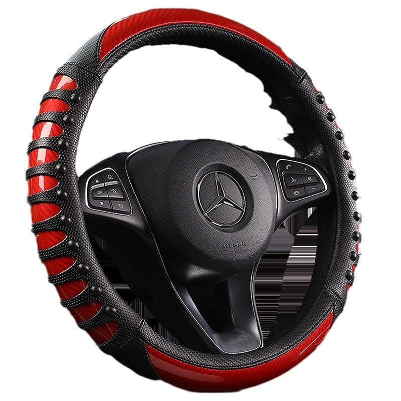 Leather & Silicone Steering Wheel Cover – Round or D-Shape – image 7