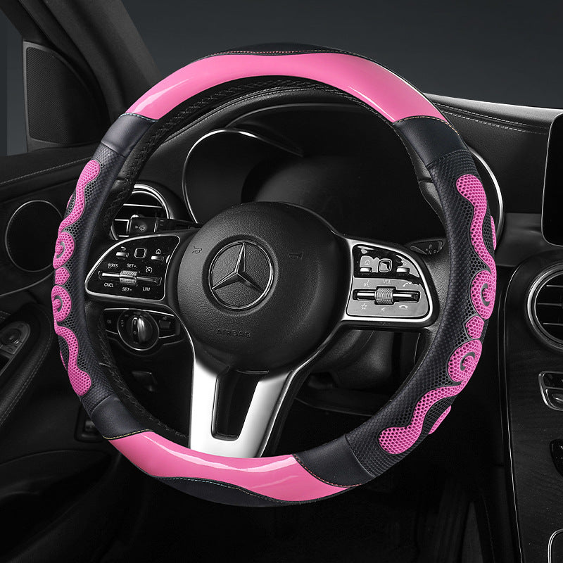 Carbon-Fibre Style Steering Wheel Cover – Multiple Shapes