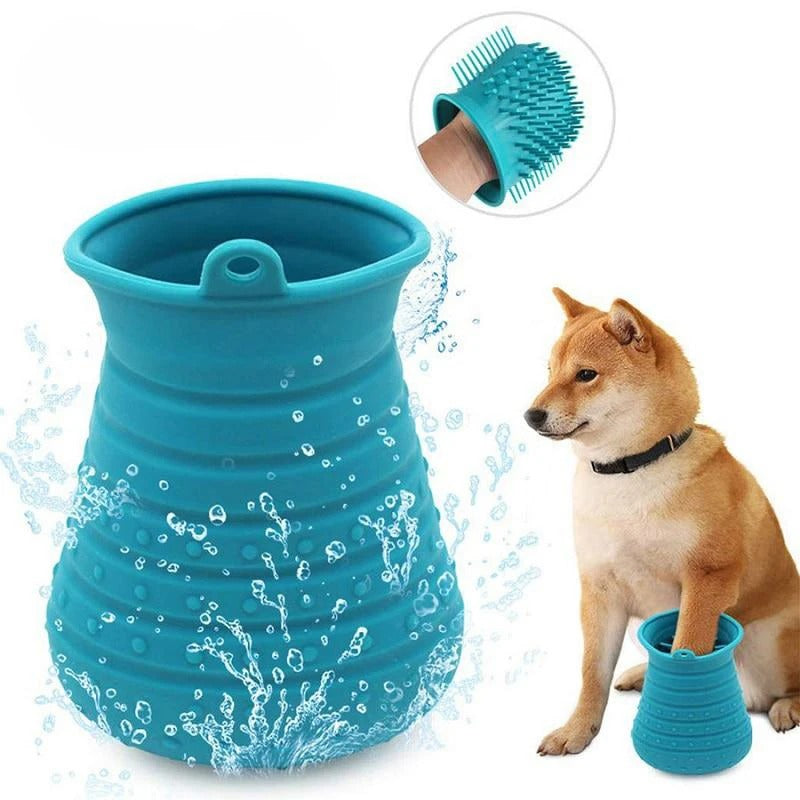 Collapsible Silicone Dog Paw Cleaner & Grooming Brush – product image 1