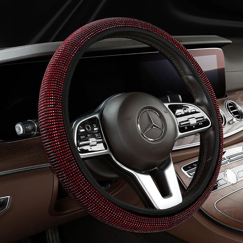 Rhinestone Velvet Steering Wheel Cover, 38cm – image 6