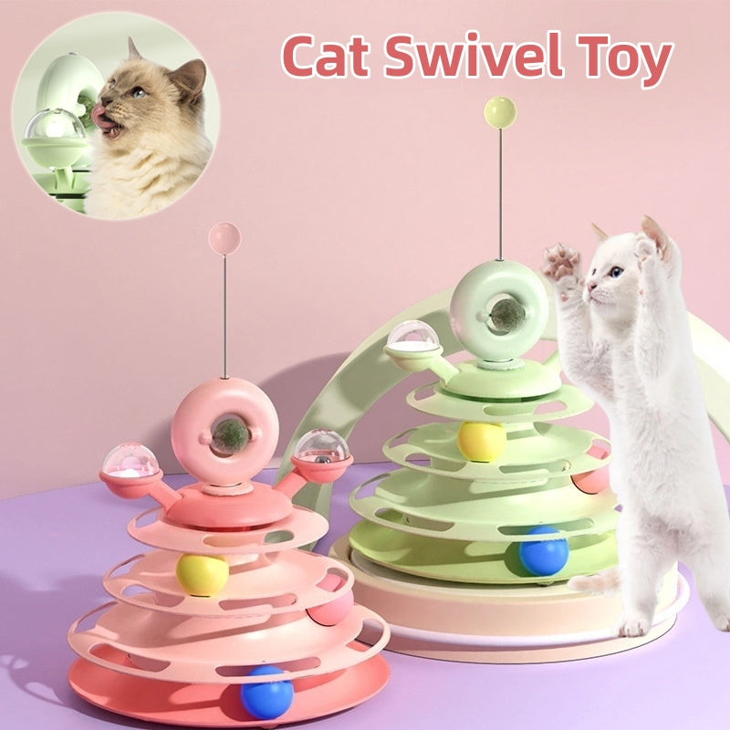 Interactive Cat Ball Tower – 4-Level Track Toy – product image 1