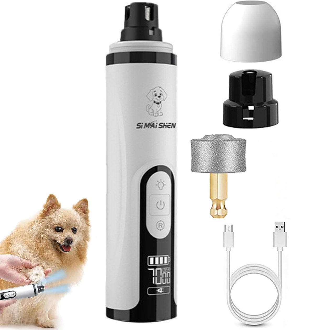 Rechargeable LED Pet Nail Grinder & Clipper Set – product image 5