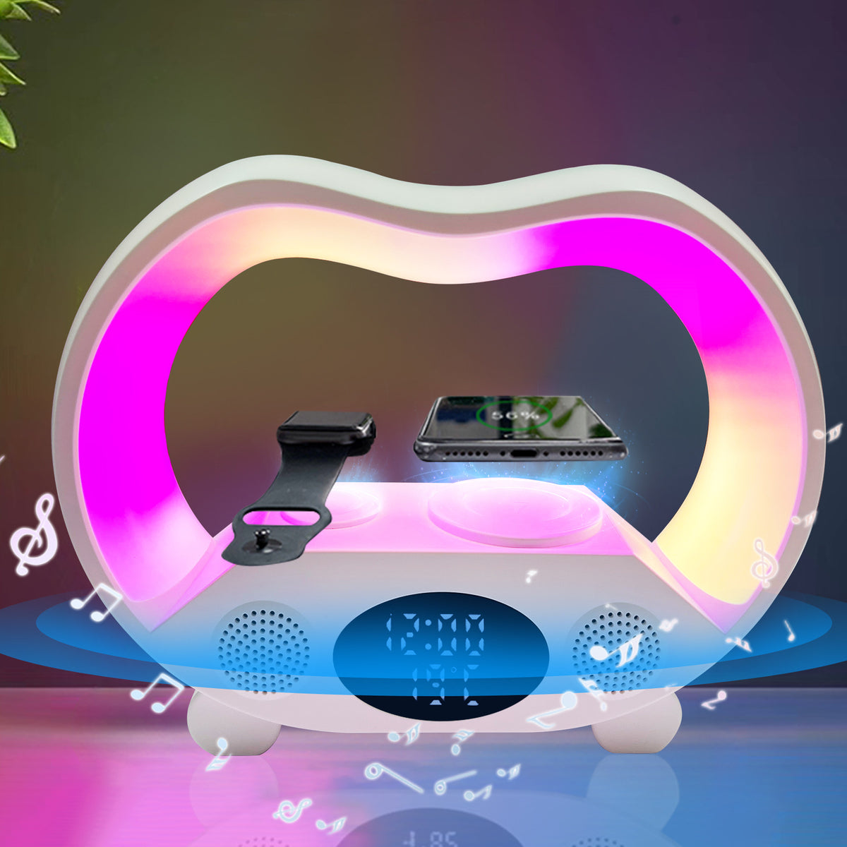 6-in-1 Smart LED Lamp, Wireless Charger & Bluetooth Speaker – product image 5