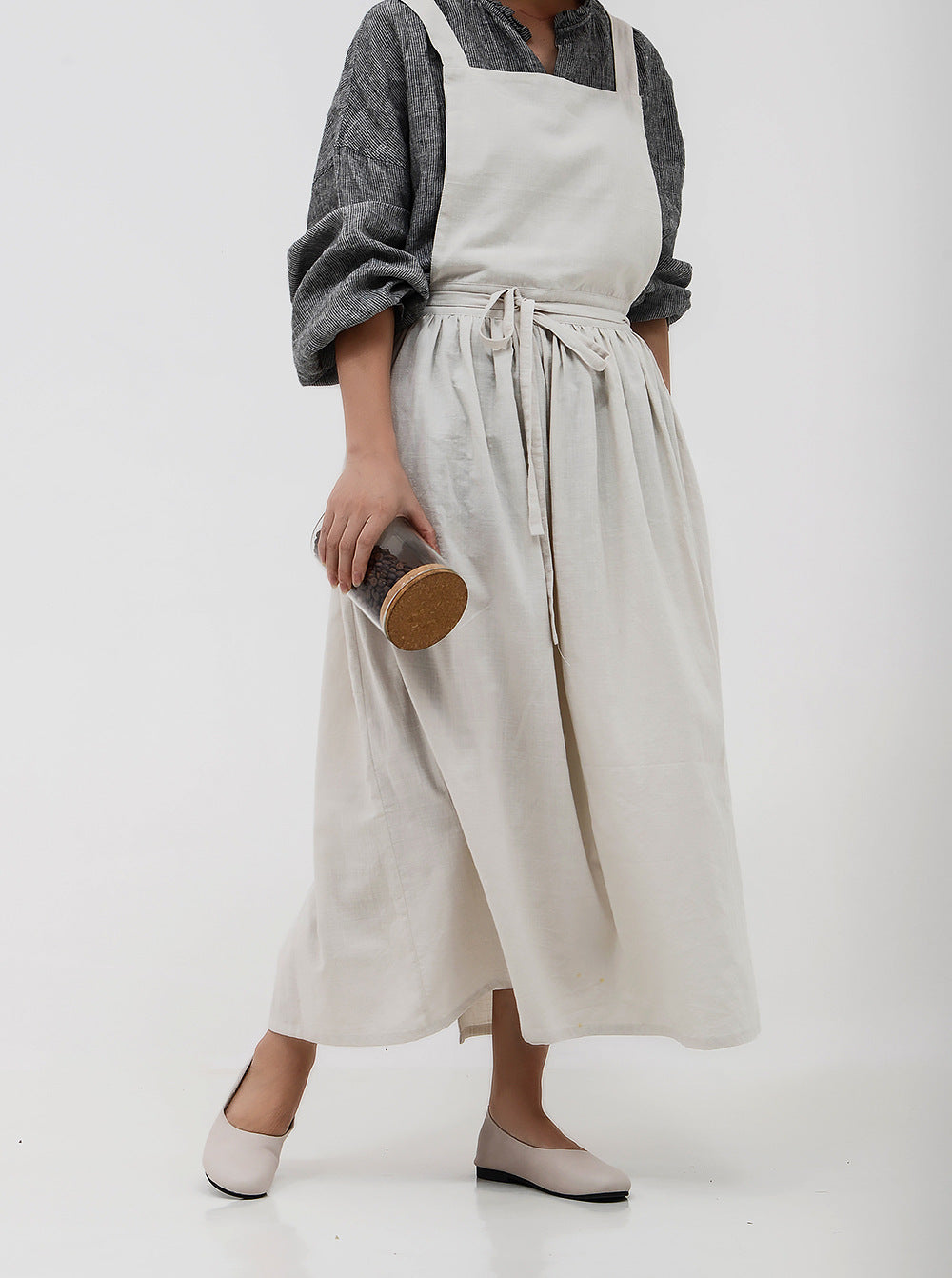 Cotton Linen Kitchen Apron – image 2