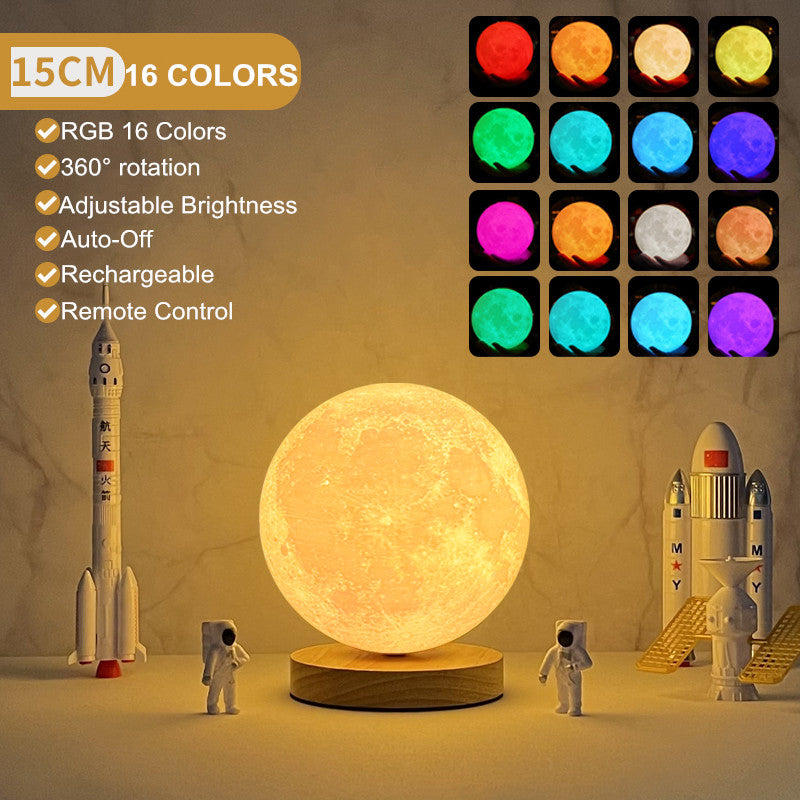 3D Rotating Moon Lamp with Remote Control – product image 8