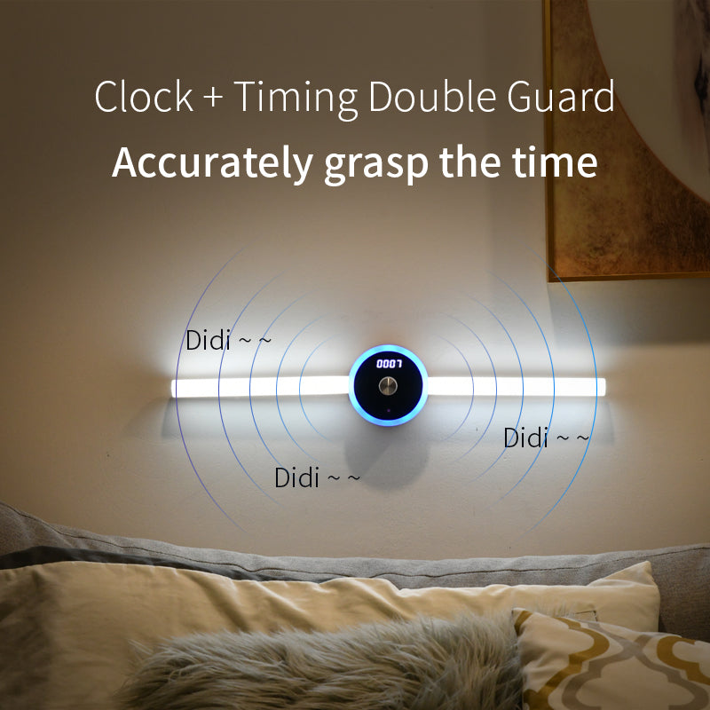 Smart Rechargeable LED Cabinet Light with Sensor, Clock & Timer – product image 8