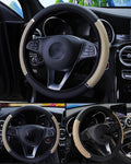Metal-Trim Elastic Steering Wheel Cover, 37–38cm – image 4