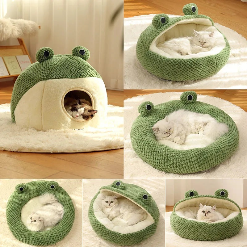 Cozy Frog Pet Bed & Hideaway for Cats & Small Dogs – product image 1