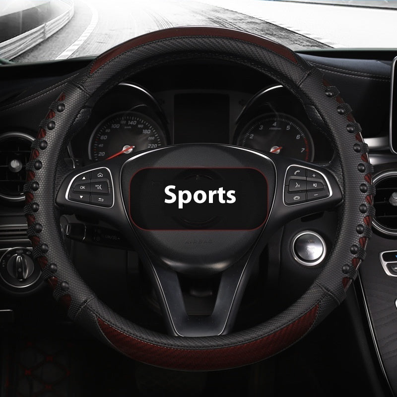 Leather & Silicone Steering Wheel Cover – Round or D-Shape – image 14