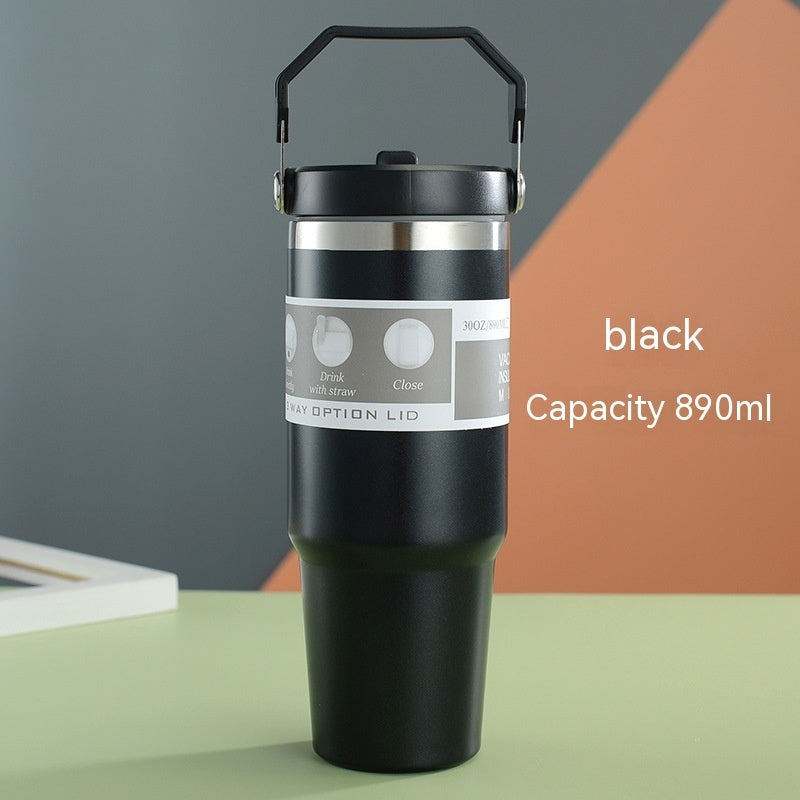 30oz Stainless Steel Travel Tumbler with Handle – image 5