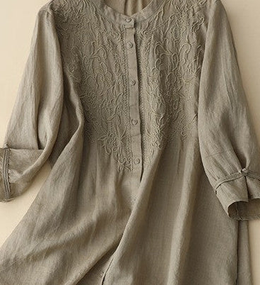 Women's Embroidered Loose-Fit Dress