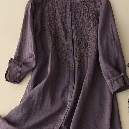 Women's Embroidered Loose-Fit Dress