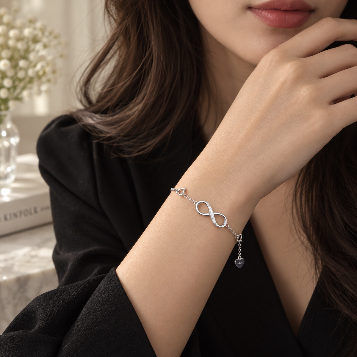 Infinite Love 925 Sterling Silver Bracelet