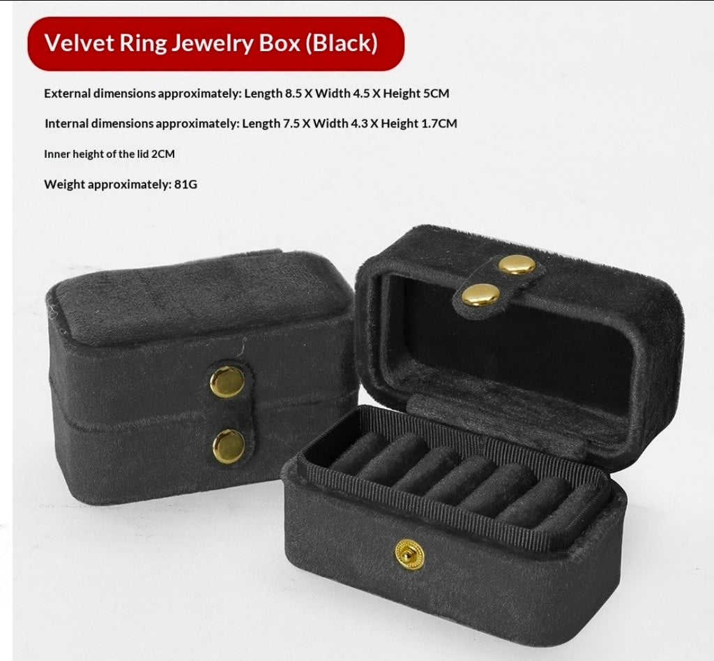 Vintage Velvet Ring Jewellery Box